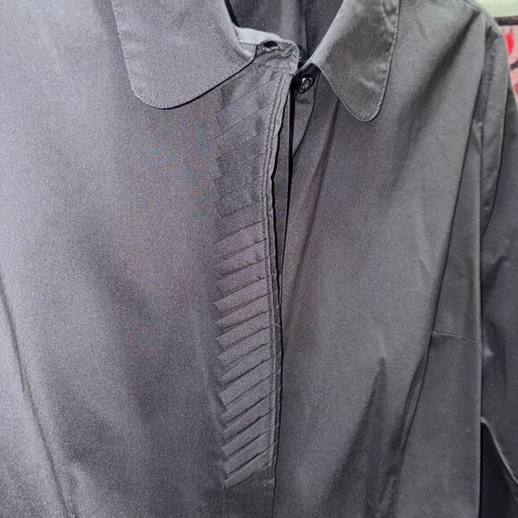 Women's Worthington Stretch Black Button Down Shirt with Hidden Buttons size XL - Picture 4 of 7